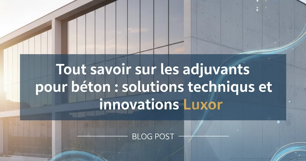 Tout savoir sur les adjuvants pour béton : solutions techniques et innovations Luxor