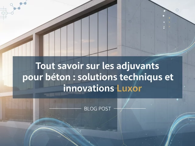 Tout savoir sur les adjuvants pour béton : solutions techniques et innovations Luxor